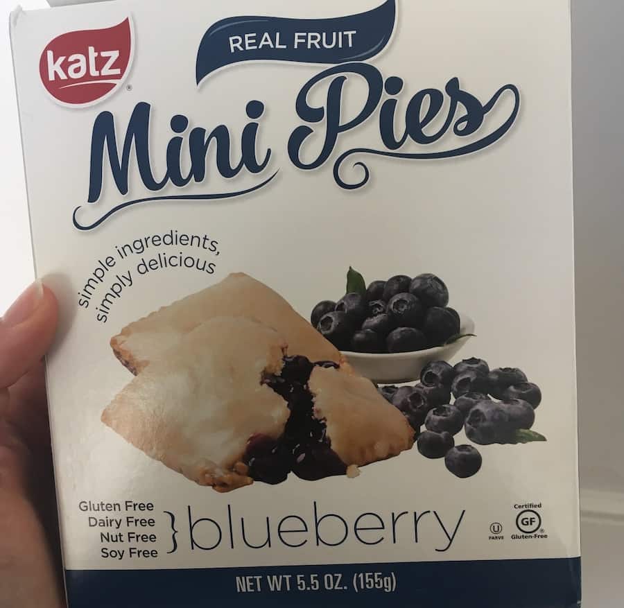 box of Katz gluten-free blueberry mini pies