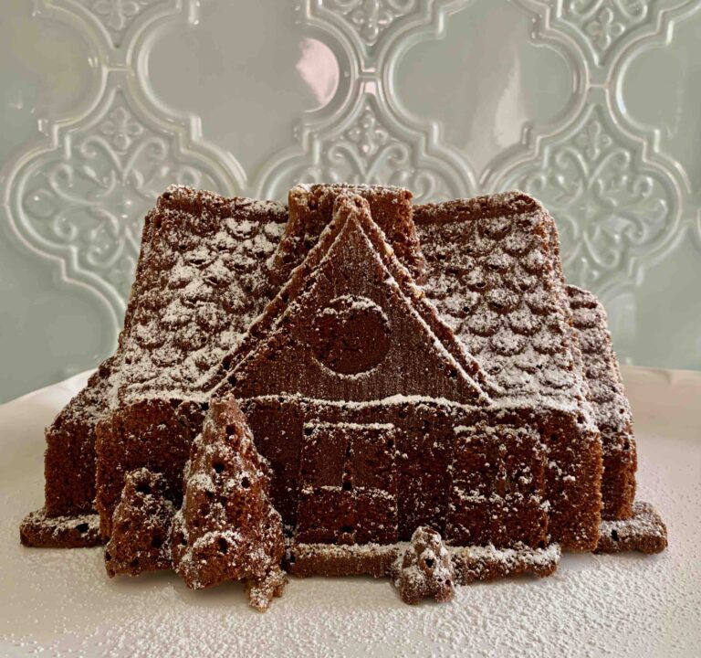 Gluten-Free Gingerbread House Cake