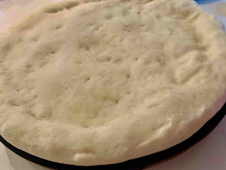 baked gluten-free pizza crust, made with Caputo Fioreglut gluten-free flour