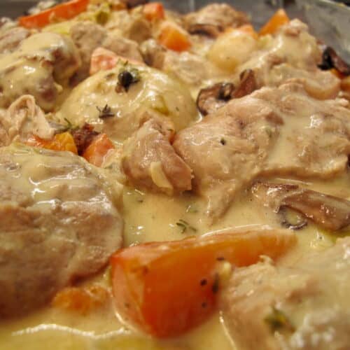 gluten-free Blanquette-de-veau-veal-stew casserole