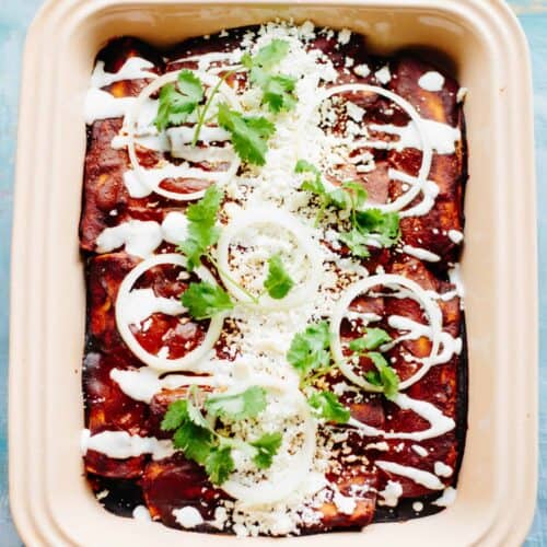 gluten-free Chicken-Enchiladas-Mole