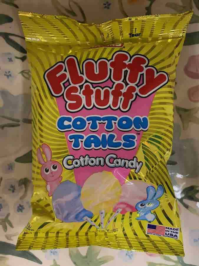 a package of Fluffy Stuff Cotton Tails Cotton Candy