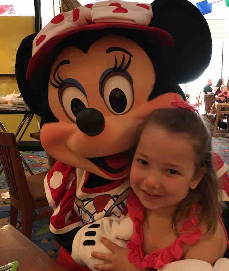 Miss E and Minnie Mouse