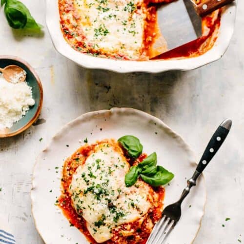 gluten-free Unbreaded Eggplant Parm