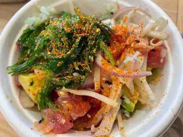 bowl of Sweetfin's gluten-free poke with vegetables