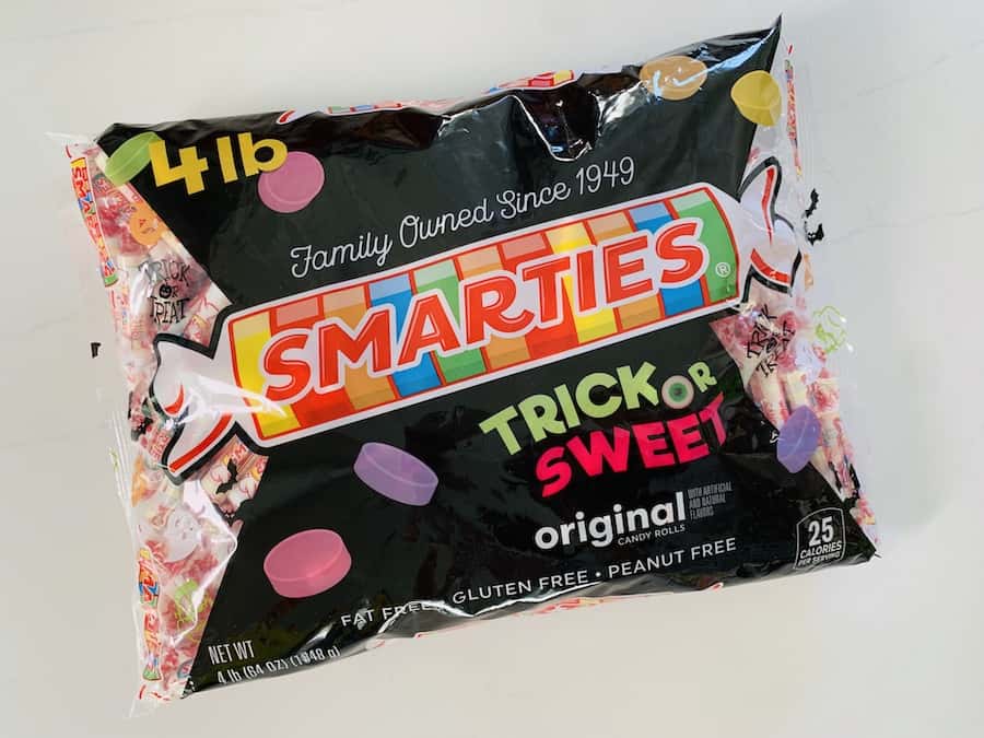 Bag of Smarties candies.