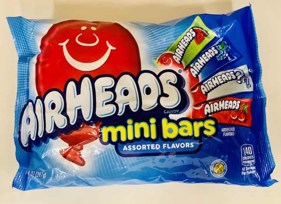 Package of Airheads mini bars.