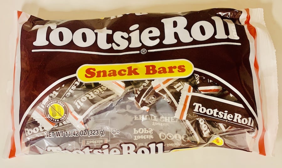 Package of Tootsie Rolls.