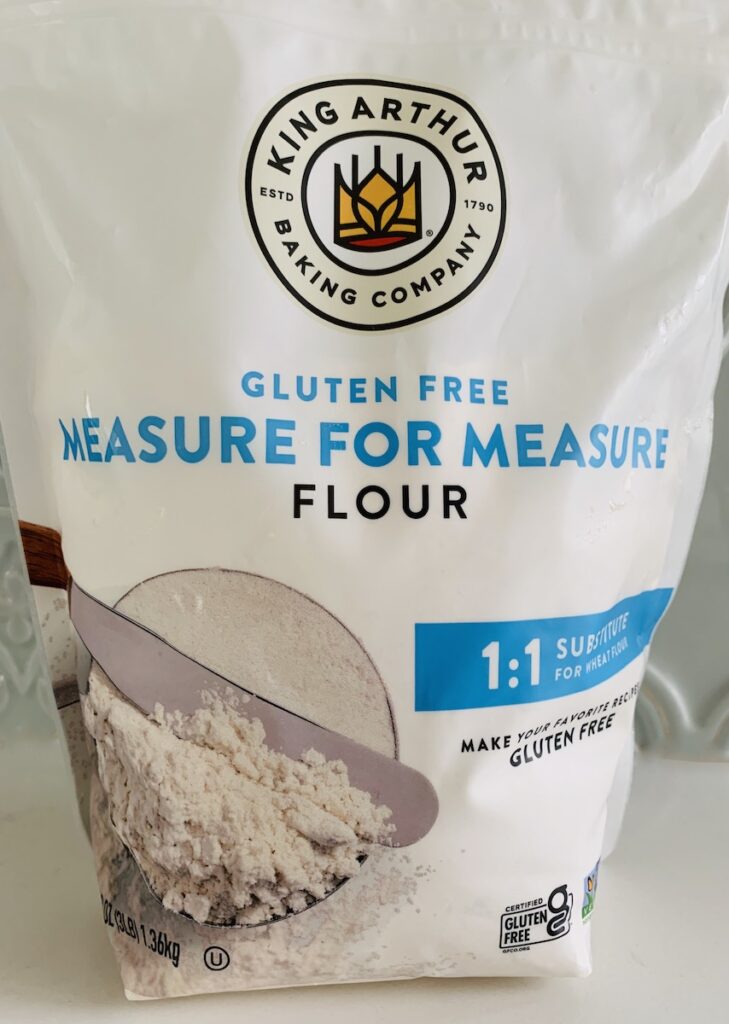 White package of King Arthur Gluten-Free Measure for Measure Flour.
