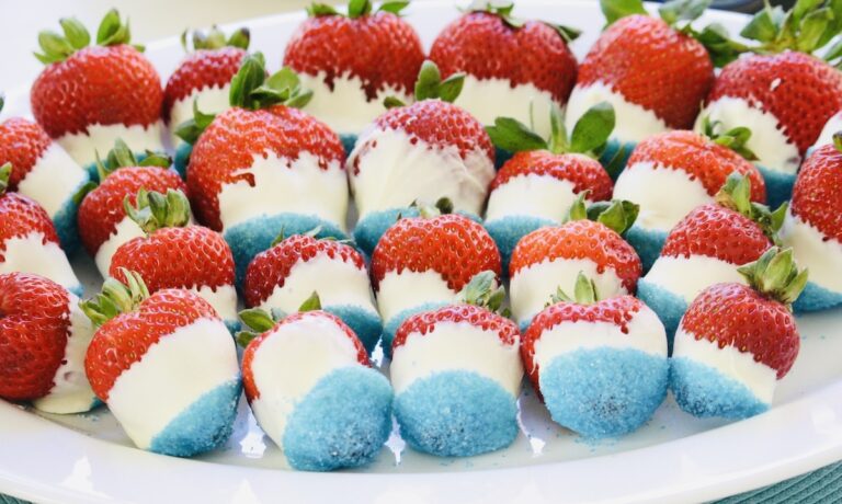 Red, White & Blue Strawberries (4-Ingredient Recipe)
